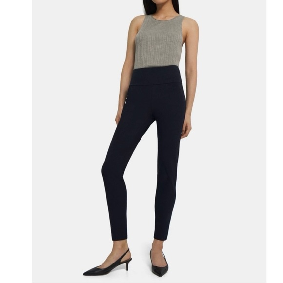 Theory Yoke Bi Stretch Leggings in Black Size S - Picture 1 of 10